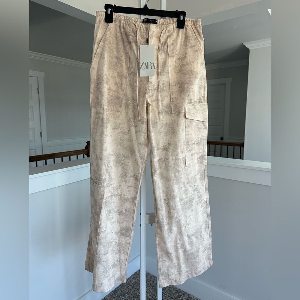 Zara printed cargo pants